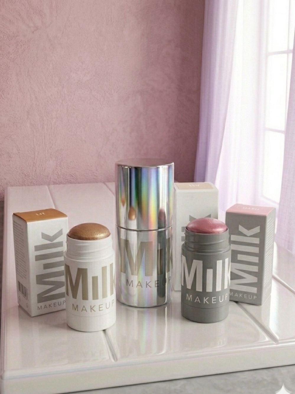 MILK MAKEUP Glow Routine Bundle: Future Fluid Concealer 1W, Lit & Dash NIB